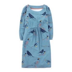 Boden Crew Neck Bird Dress